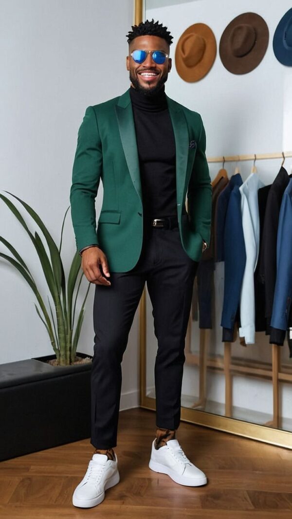 Green Dapper Casual Outfits for men